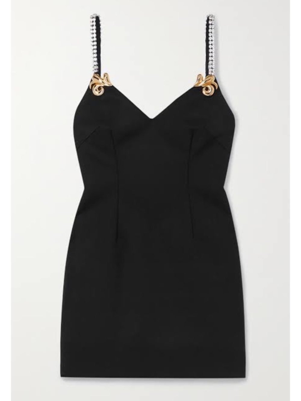 Area Baroque Embellished Minidress with Crystal Straps | size 6 | Black | EUC